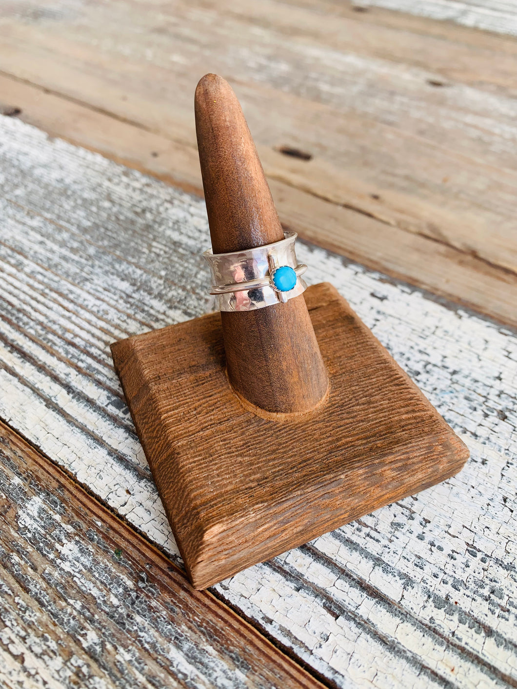 Sterling Silver and Turquoise Spinner Ring